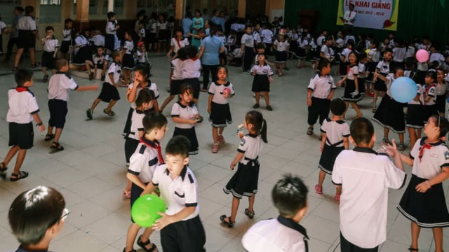 베트남 호찌민에 있는 한 초등학교