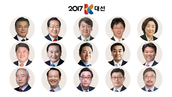 대선⑤ 한눈에 보는 대선 후보 15인 면면
