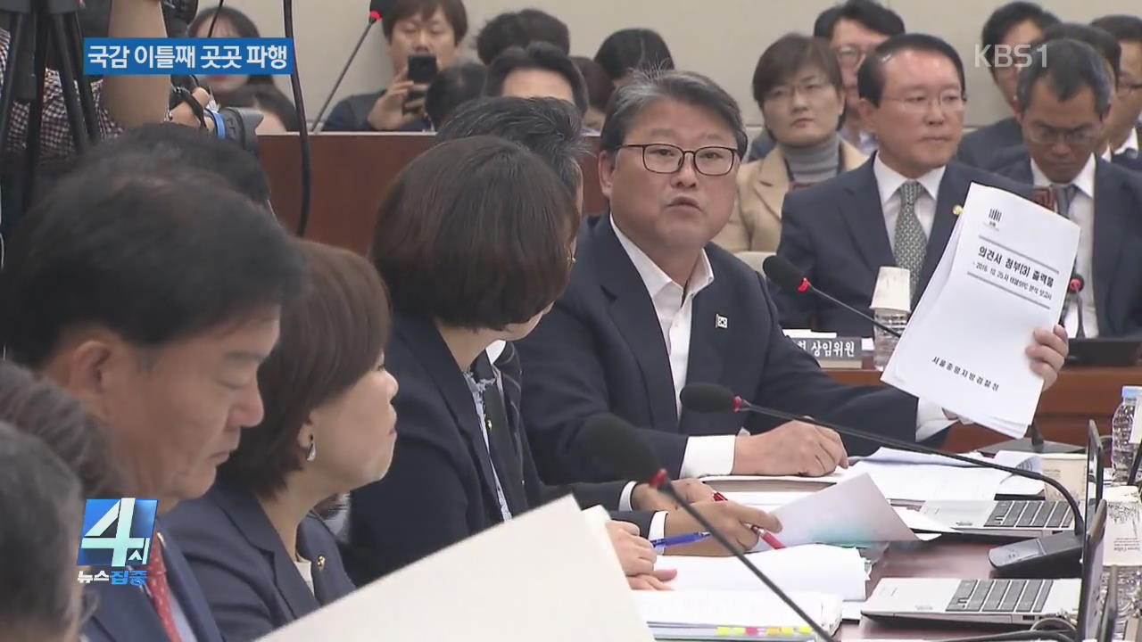 국정감사 이틀째…‘공영방송’ 등 공방·파행