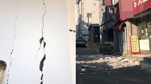 전국서 ‘흔들림’ 감지…곳곳 파손·일부 주민 대피