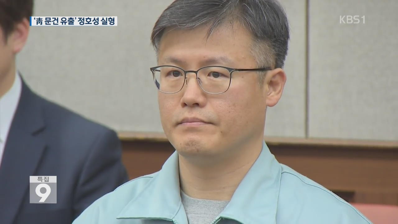 ‘靑 문건 유출’ 정호성 실형…“朴 공범”