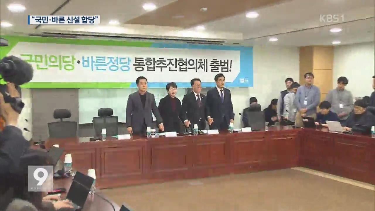 국민·바른, 통합 작업 착수…“2월 내 신설 합당 완료”