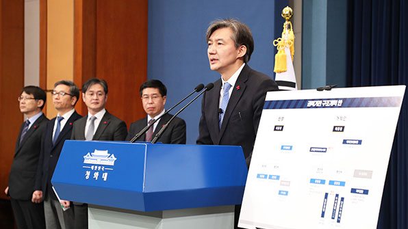 조국 민정수석 “권력기관 그동안 국민 반대편…文정부가 악순환 끊겠다”