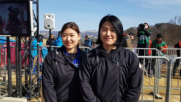 여자 봅슬레이 김유란-김민성, 연습주행 하위권
