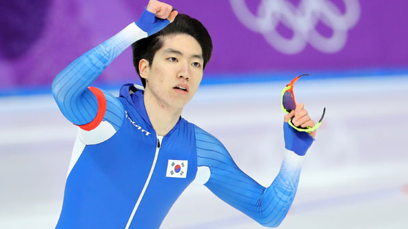 차민규, 스피드스케이팅 500m에서 ‘0.01초’ 차이 은메달