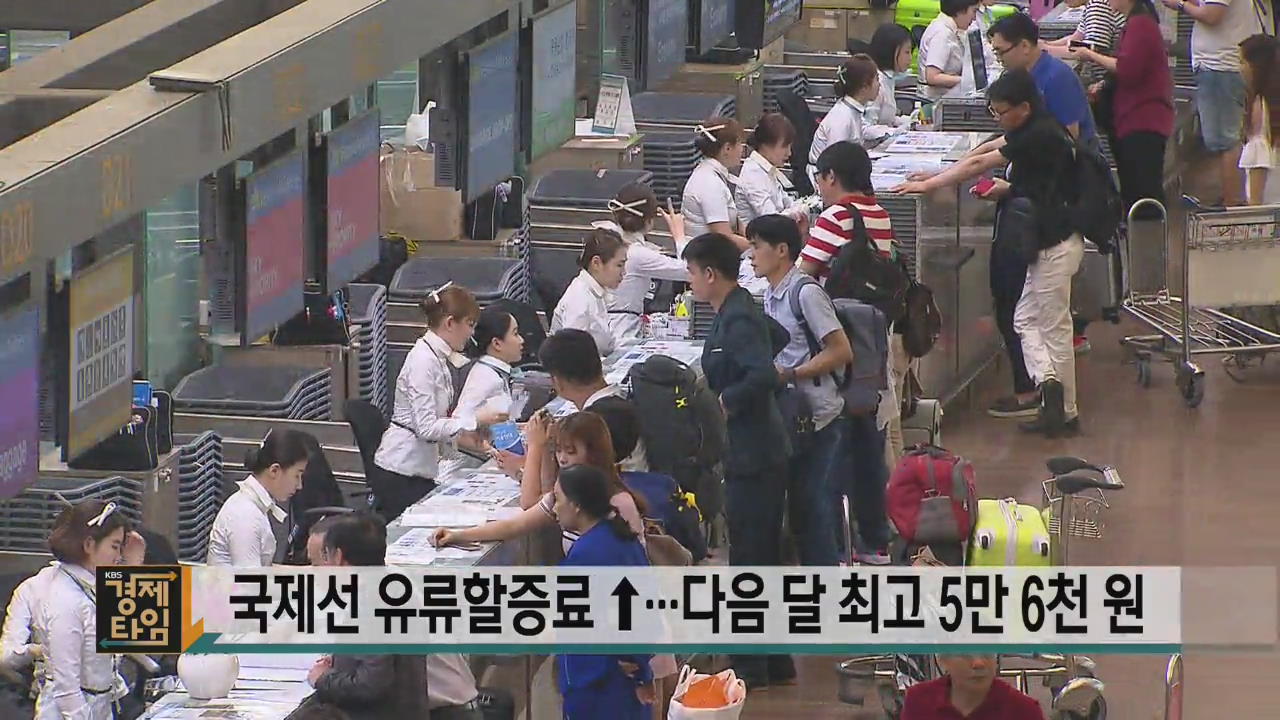 국제선 유류할증료 ↑…다음 달 최고 5만 6천 원
