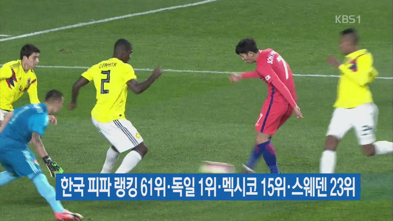 월드컵 앞둔 한국 축구, FIFA 랭킹 61위 유지