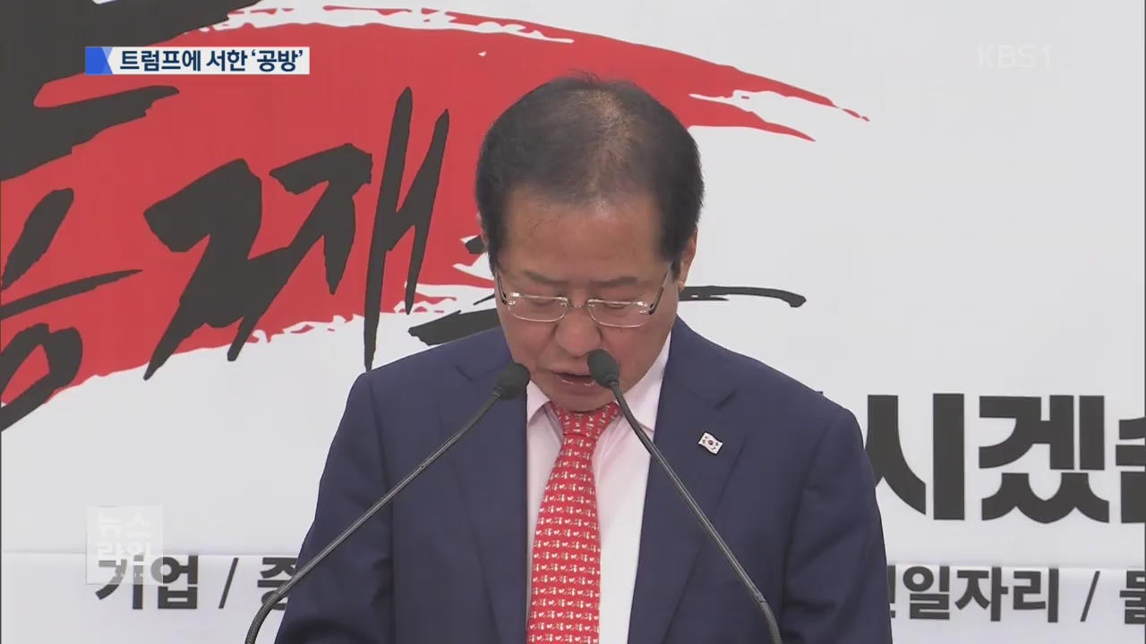 홍준표 트럼프에 서한…與 “국익에 도움 안 돼”