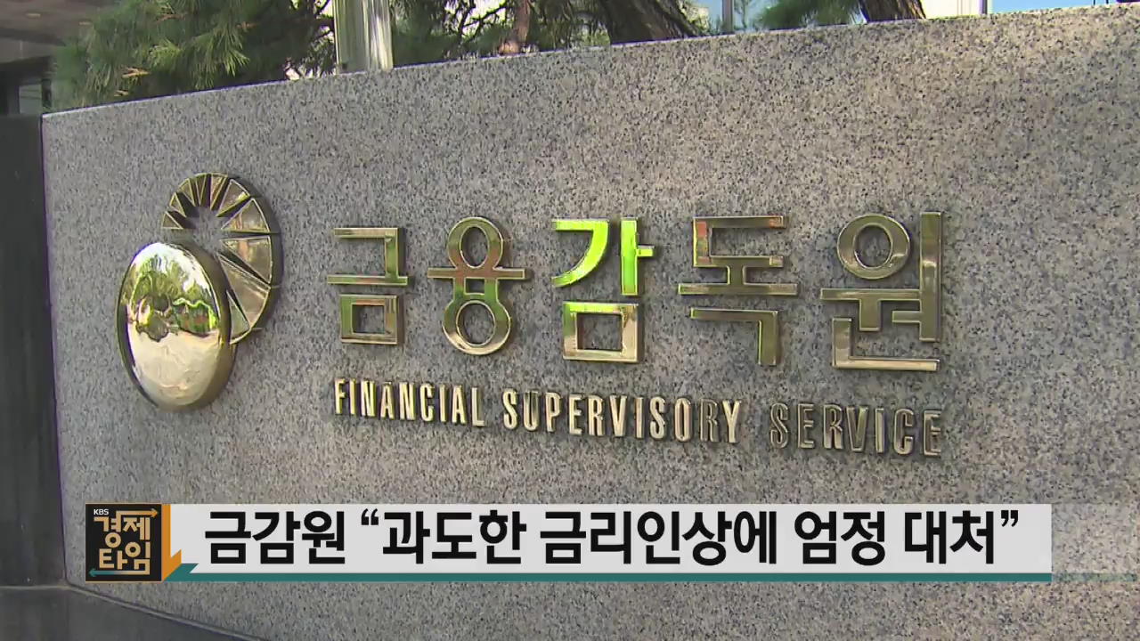 금감원 “과도한 금리 인상에 엄정 대처”