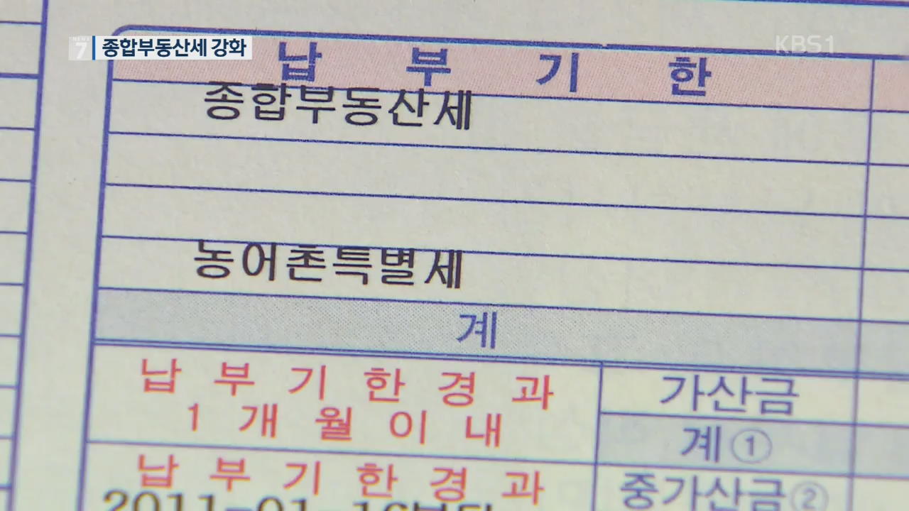 부동산 보유세 개편안 공개…종합부동산세 ‘강화’
