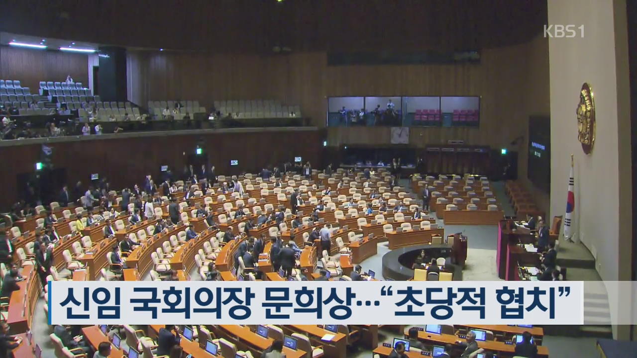 신임 국회의장 문희상…“초당적 협치”