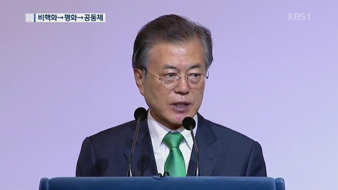 文 대통령 “비핵화로 남북 경제공동체 만들자”