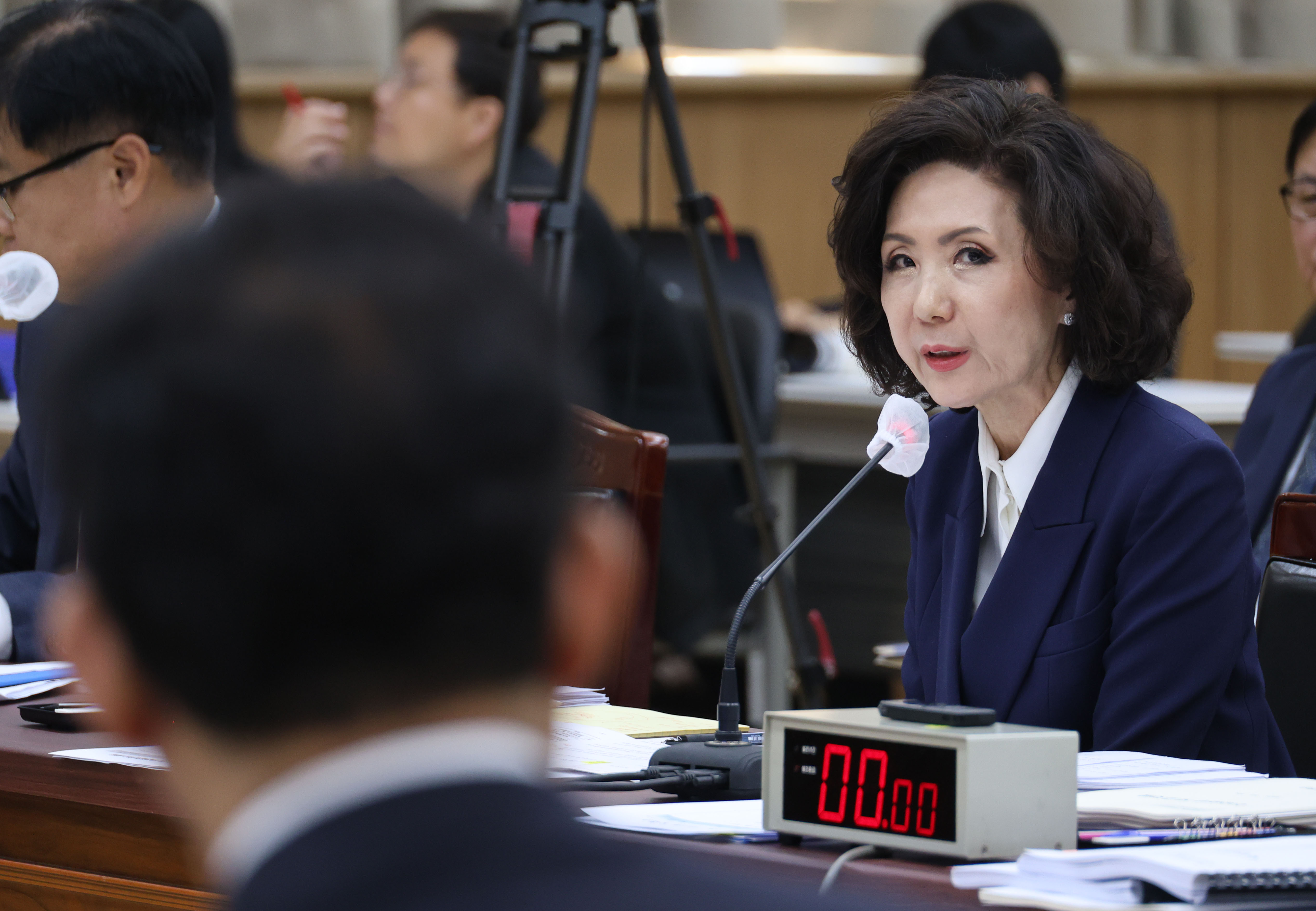 2023년 10월 충남대 총장 재직당시 국회 교육위 국정감사에 출석한 이진숙 후보자.