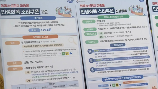 민생회복 소비쿠폰, 21일부터 1차 지급…1인당 15~45만원