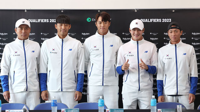 한국, 벨기에 상대로 데이비스컵<br> 테니스 ‘세계 16강’ 도전